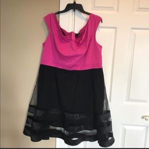 Beautiful fushia and black dress